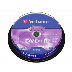 Verbatim DVD+R Matt Silver 4,7 GB 10 vnt