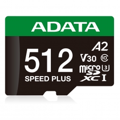 ADATA Speed Plus 512 GB MicroSDXC Klasės 10