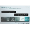 i-tec CAINTGDUAL4KDOCPD dokstacija Vadu USB 3.2 Gen 1 (3.1 Gen 1) Type-C Melns