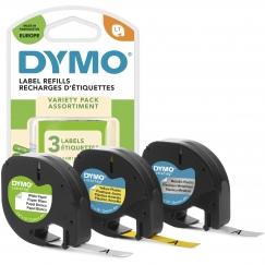 DYMO LetraTag assorted 3 pack этикеточная лента