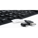 Gembird KB-109F-B клавиатура USB + PS/2 QWERTY Черный
