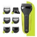 Braun Series 3 300BT Rotation shaver Trimmer Black, Green