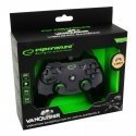 Gamepad Esperanza Vanquisher EGG110K (PC, PS3, juodos spalvos, žalias color)