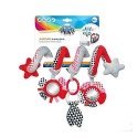 CANPOL BABIES interactive crib / stroller toy spiral Zig Zag, 68 / 063_red