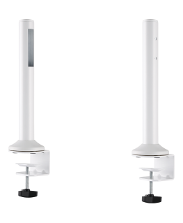 Deltaco Office -kiskon asennusvarsi, 2 kpl, valkoinen