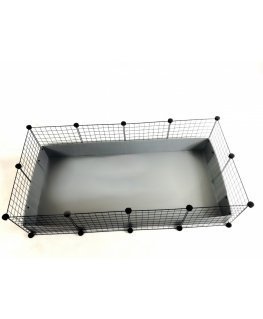 C&C Modular cage 4x2 145 x 75 cm silver