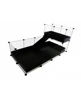 C&C moodulpuur ühekorruseline 4x2 + Loft 2x1 + Must kaldtee