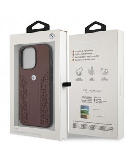 Case for BMW BMHCP13SRSPPR iPhone 13 mini 5.4 quot red / red hard case, perforated leather curve