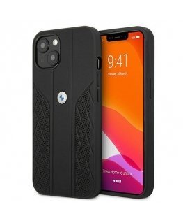 Case BMW BMHCP13SRSPPK iPhone 13 mini 5.4 quot black / black hard case, leather curve perforated