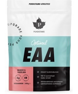 Puhdistamo Athletics Optimal EAA Mango-Vadelma -aminohappojuoma, 350 g