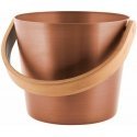 Casual sauna bucket, 5l, aluminum, copper-colored