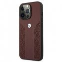 BMW BMHCP13SRSPPR Leather Back Case For Apple iPhone 13 Pro Max Red