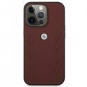 BMW BMHCP13SRSPPR Leather Back Case For Apple iPhone 13 Pro Max Red