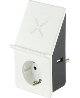 REV USB Charge Adapter with Wireless Charging + 1x socket