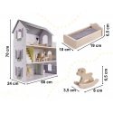 RoGer Wooden Doll House 70cm