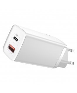 Baseus GaN2 Lite Quick Travel Charger USB + C 65W EU (white)