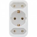 REV transition plug 2-fold + 1 Safety contact white
