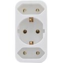 REV transition plug 2-fold + 1 Safety contact white