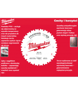 Cutting disc 165x15,87mm, 40dant. ZP1M Milwaukee (for cordless tools)