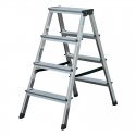 Krause Dopplo double-sided step ladder silver Krause Dopplo double-sided step ladder silver