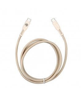 Tellur Green Data Cable Type-C to Type-C 3A PD60W 1m nylon cream