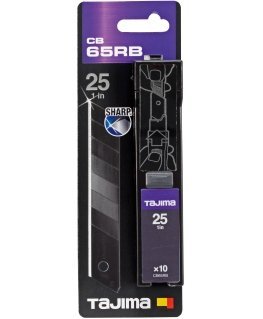 Breakable blades 25mm. 10 pcs convenient dispenser in a blister, Tajima Dora Black