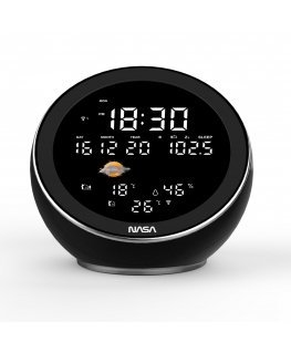Nasa WSP1500 black Weather Station/Speaker BT Moon