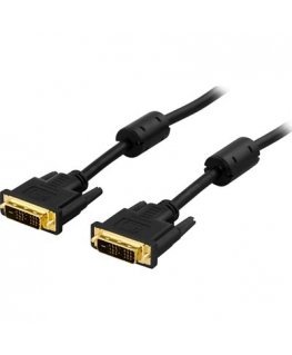 Deltaco VE011-A DVI kabelis 2 m DVI-D Melns