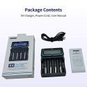 Battery charger XTAR X4 for 18650 AA AAA cell ni-MH li-ion 4 places