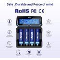 Battery charger XTAR X4 for 18650 AA AAA cell ni-MH li-ion 4 places