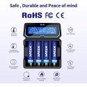 Battery charger XTAR X4 for 18650 AA AAA cell ni-MH li-ion 4 places