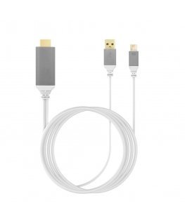 Cable MOB:A USB-A - 3in1, microUSB, lightning, USB-C, 1m, white / 1450006