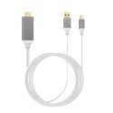 Cable MOB:A USB-A - 3in1, microUSB, lightning, USB-C, 1m, white / 1450006