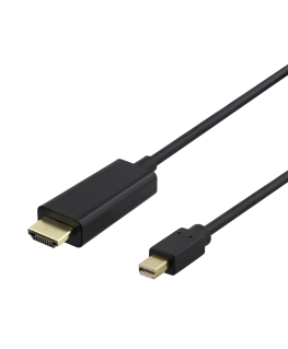 Cable DELTACO miniDisplayPort to HDMI, 4K UHD, 3m, black / 00110021