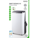 Mobile air conditioner DELTACO SMART HOME cooling/heating, R290, control via app, white / black / SH-AC01