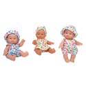 Munecs Arias Arias dolls with fish pattern clothes, 24 cm