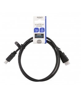 Deltaco HDMI-910 HDMI kabelis 1 m HDMI Type A (Standard) Melns