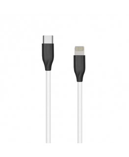 Extra Digital Silicone cable USB Type C- Lightning, 2m (white)