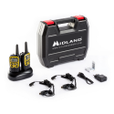 Alan PMR MIDLAND XT50 handheld radios, case