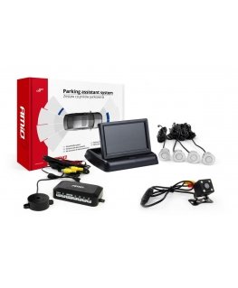 Amio Parking sensor kit tft02 4.3 inch with camera hd-315-led 4 sensors silver