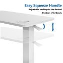Height-adjustable table Up Up Forseti White