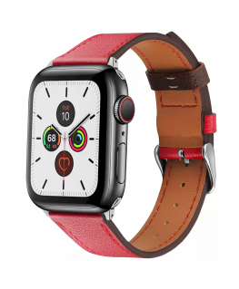 Išmaniojo laikrodžio Apple Watch odinis dirželis, Raudonos spalvos, 42/44mm