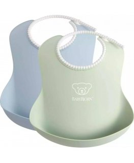 BabyBjorn - śliniaki, set of 2 pcs. | Powder Green/Powder Blue