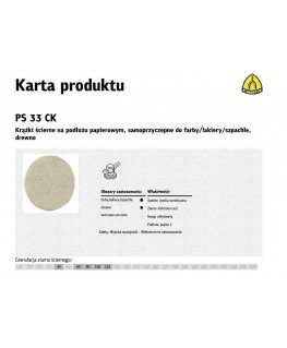 KLINGSPOR ADHESIVE ABRASIVE DISC 225mm PS33CK gr. 80/50 pcs.