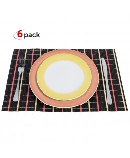 Tatkraft Super Natural Bamboo Table (6 Pack) Heat Resistant Table Mats