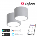 2x Smart ceiling light 15cm 12w with remote Zigbee