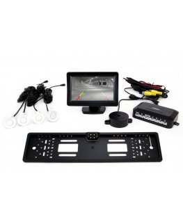 Amio 01551 Sensor Kit 4 white sensors TFT 4.3 with 402 camera in recording frame