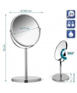 Peegel TATKRAFT 17 cm,3x suurendus 