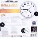 Esperanza Wall Clock LYON black EHC016K