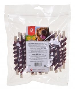 MACED lamb wrapped rawhide stick - Dog treat - 500g